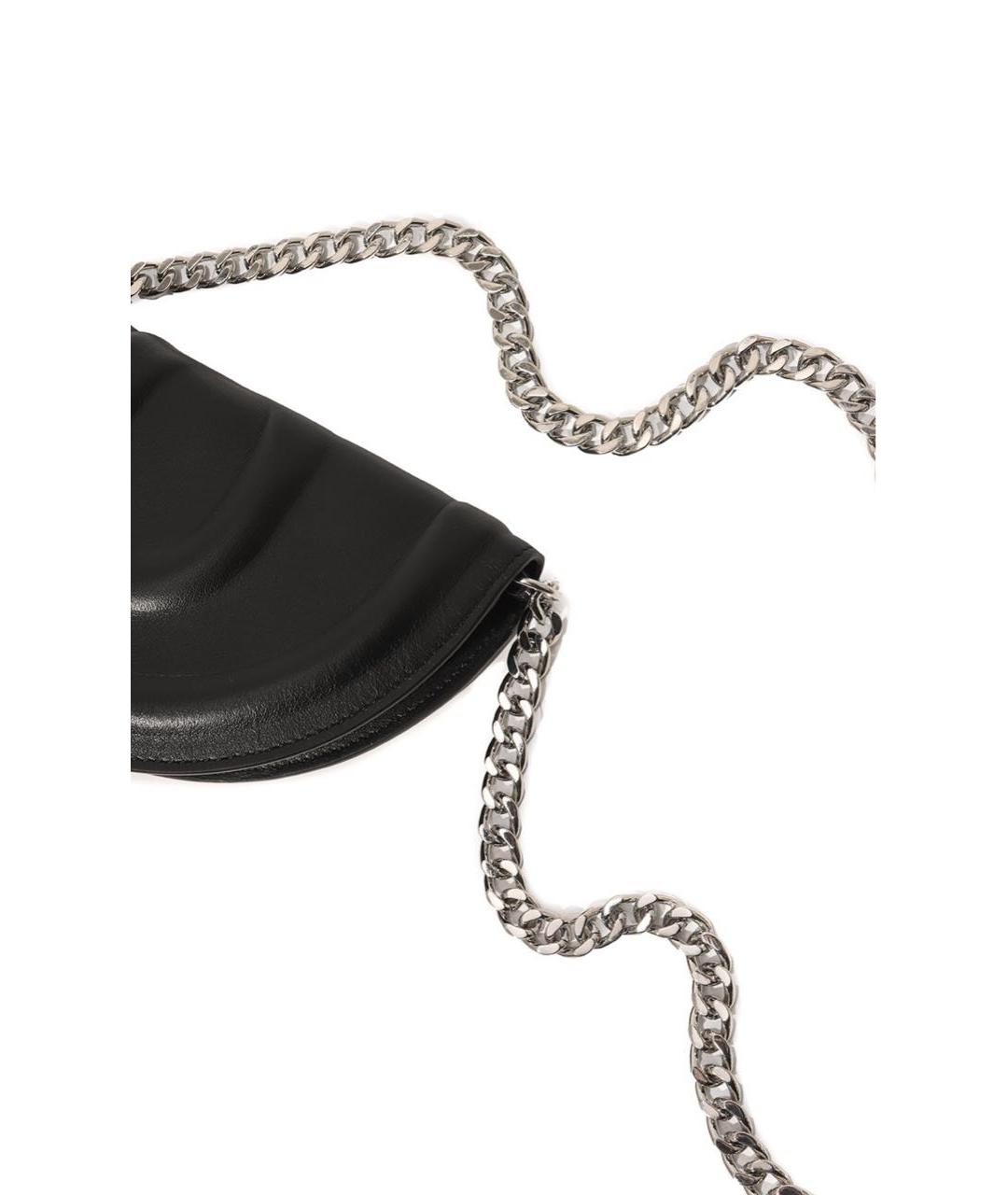 JACQUEMUS Черная кожаная сумка через плечо, фото 3