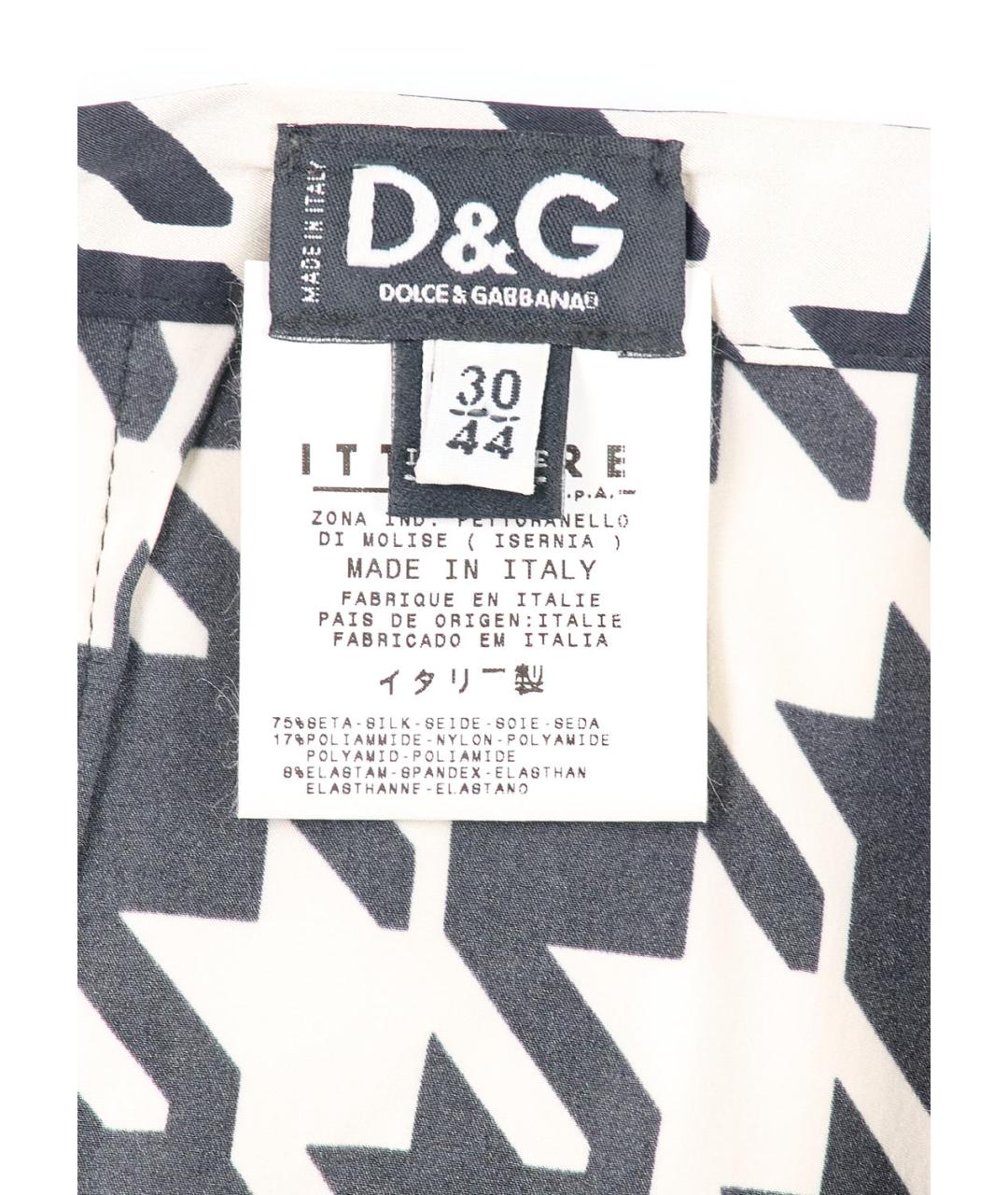 DOLCE&GABBANA Мульти шелковая юбка миди, фото 3