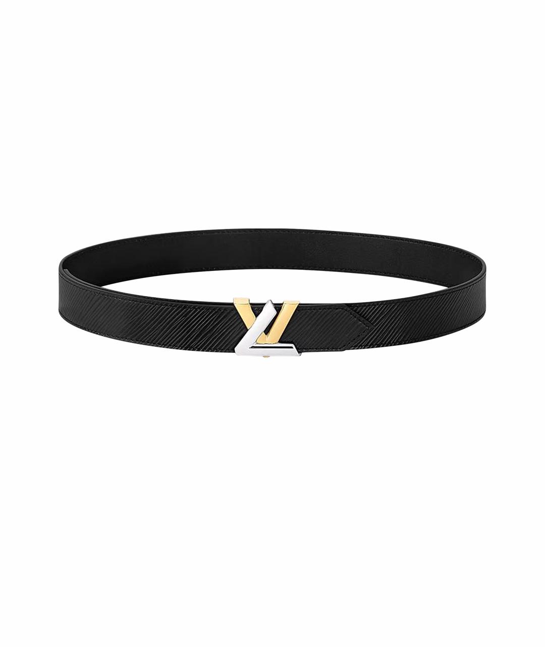 LOUIS VUITTON Черный кожаный ремень, фото 1