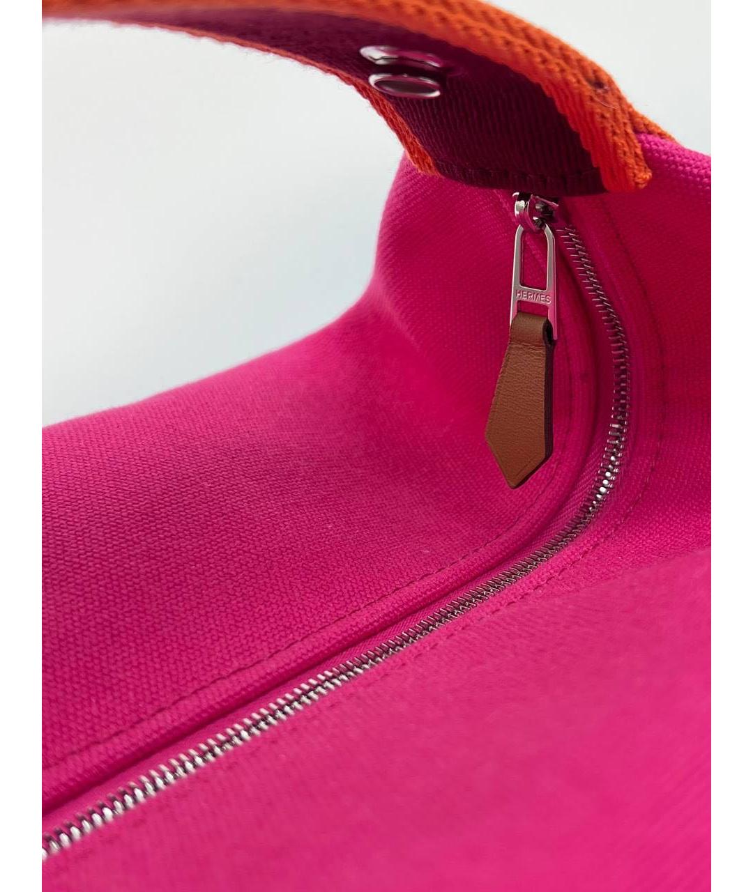 HERMES Розовая хлопковая косметичка, фото 5