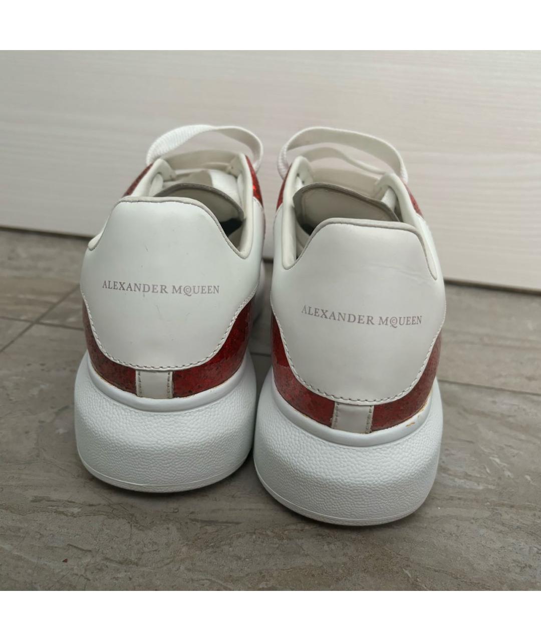 ALEXANDER MCQUEEN Красные кеды из лакированной кожи, фото 4