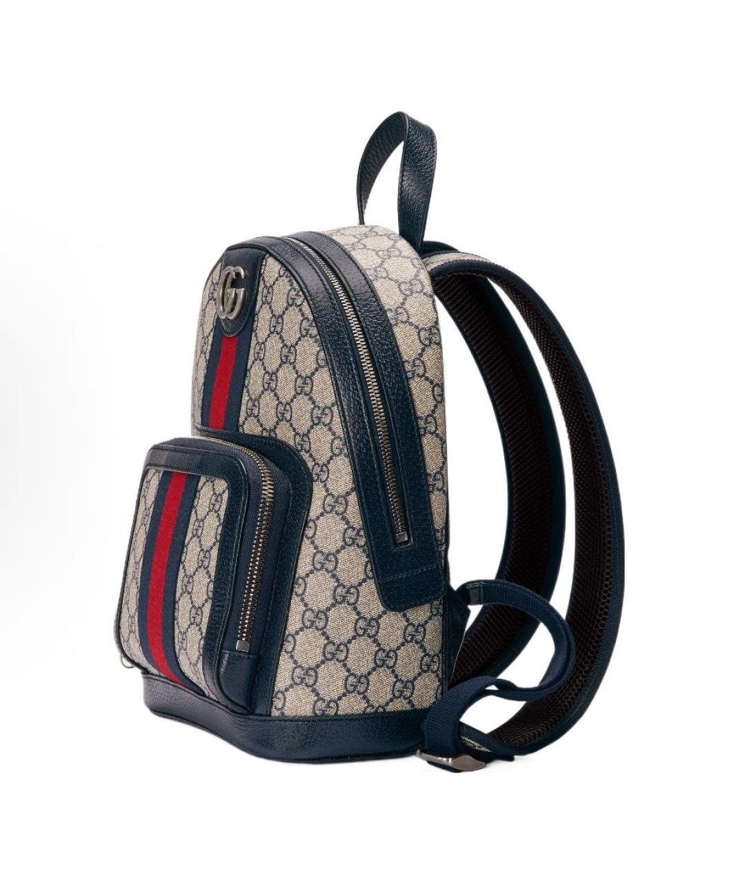 GUCCI Бежевый кожаный рюкзак, фото 2