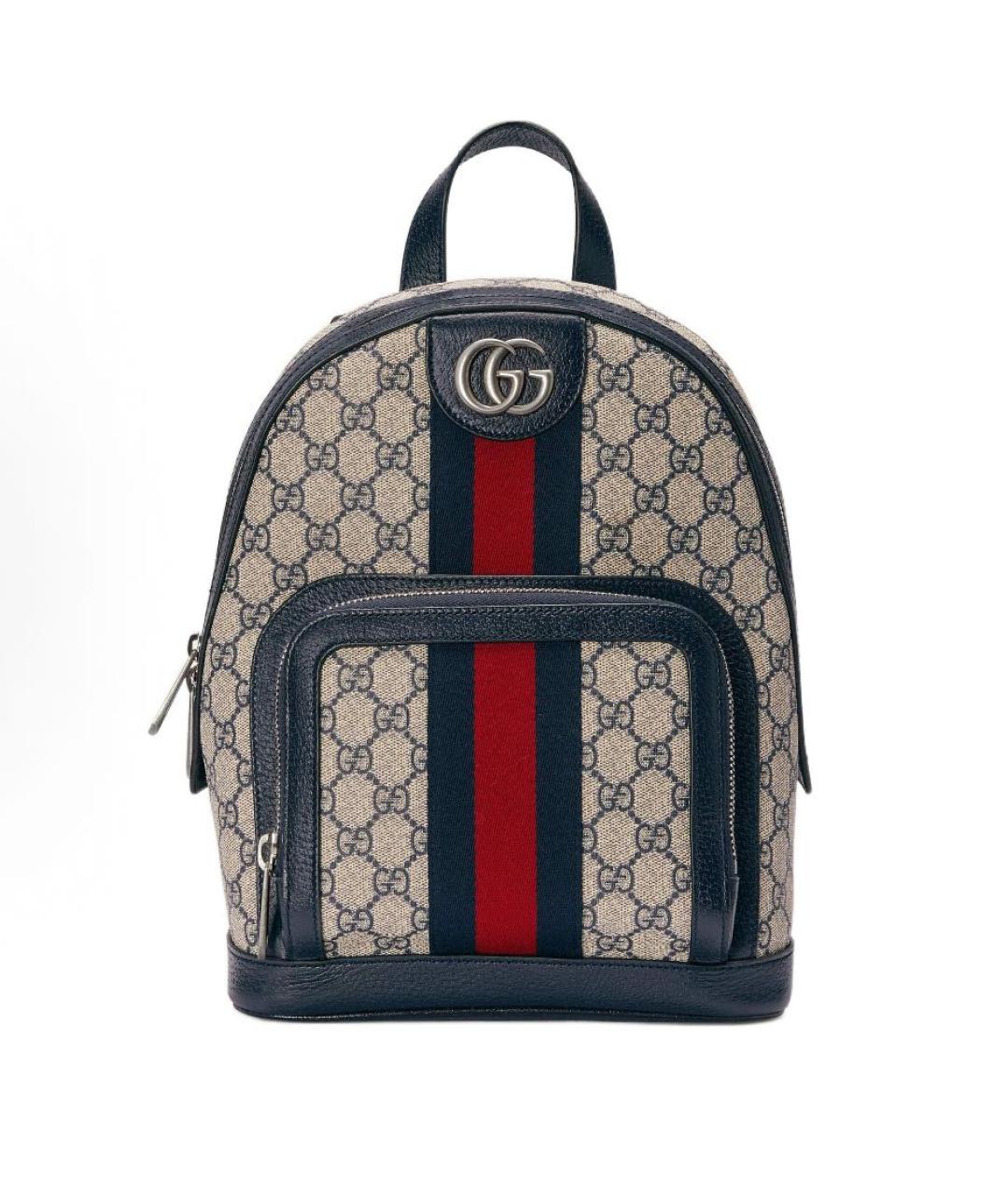 GUCCI Бежевый кожаный рюкзак, фото 5