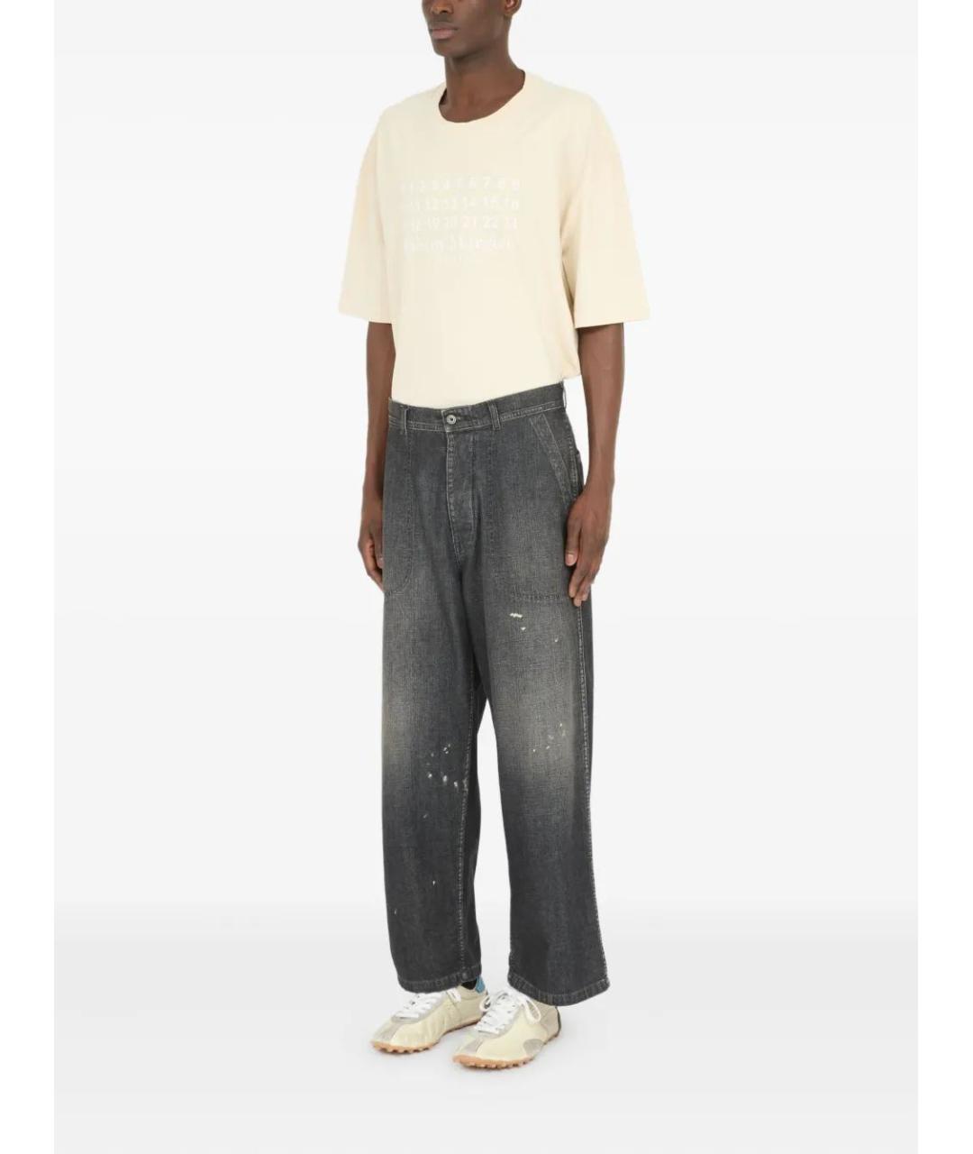 MAISON MARGIELA Черные хлопковые повседневные брюки, фото 4
