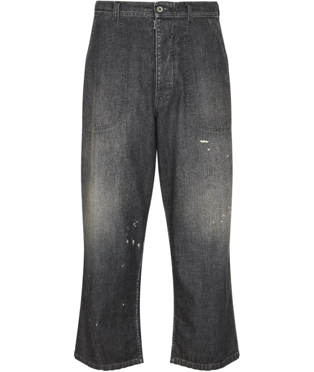 MAISON MARGIELA Черные хлопковые повседневные брюки, фото 1