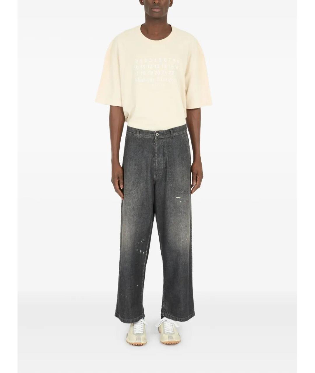 MAISON MARGIELA Черные хлопковые повседневные брюки, фото 2