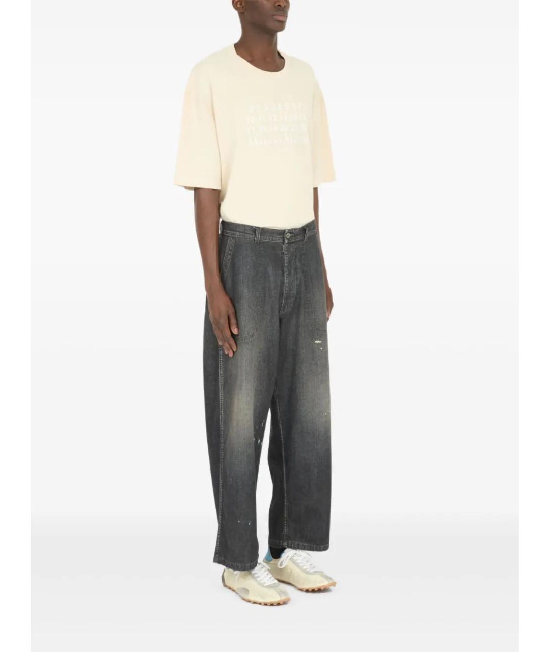 MAISON MARGIELA Черные хлопковые повседневные брюки, фото 3
