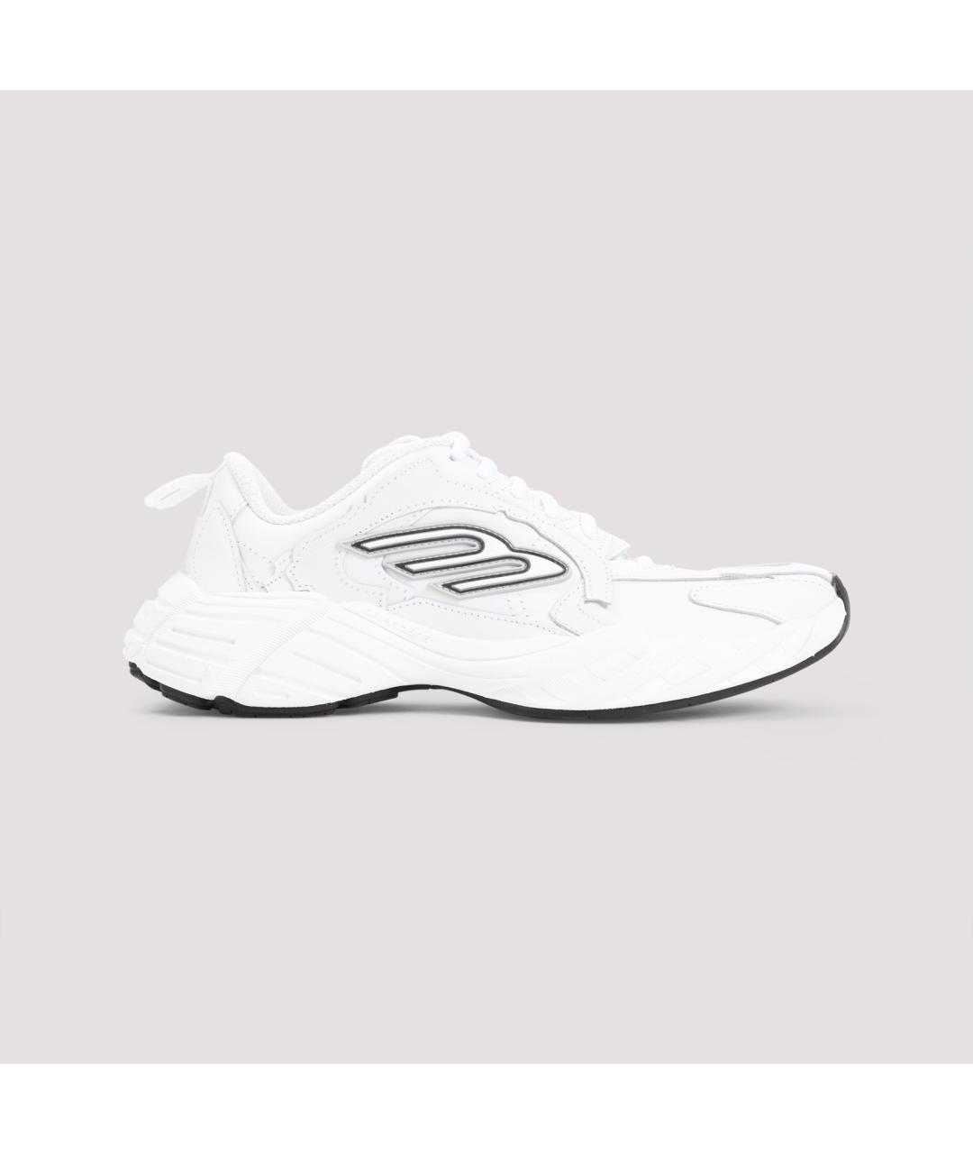 BALENCIAGA Белые кожаные кроссовки, фото 2