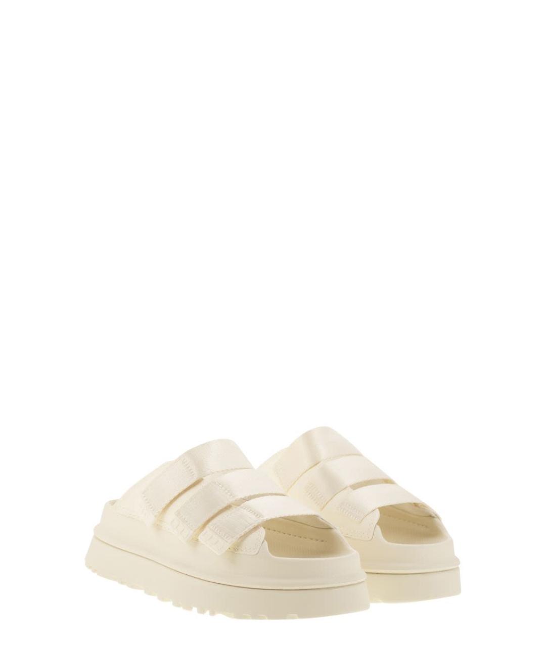 UGG AUSTRALIA Бежевые синтетические сабо, фото 4