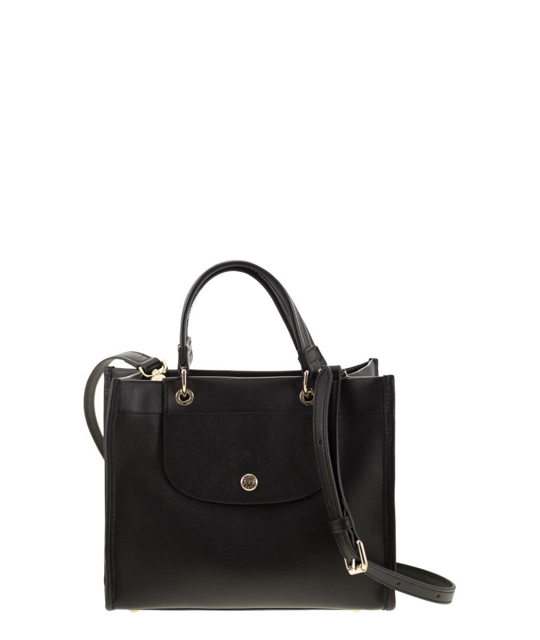 LONGCHAMP Черная синтетическая сумка с короткими ручками, фото 1
