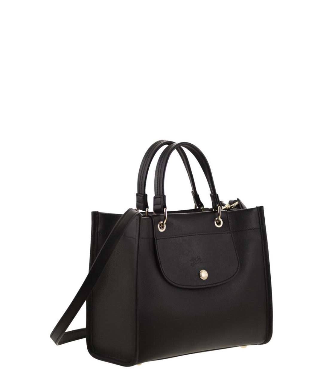 LONGCHAMP Черная синтетическая сумка с короткими ручками, фото 4
