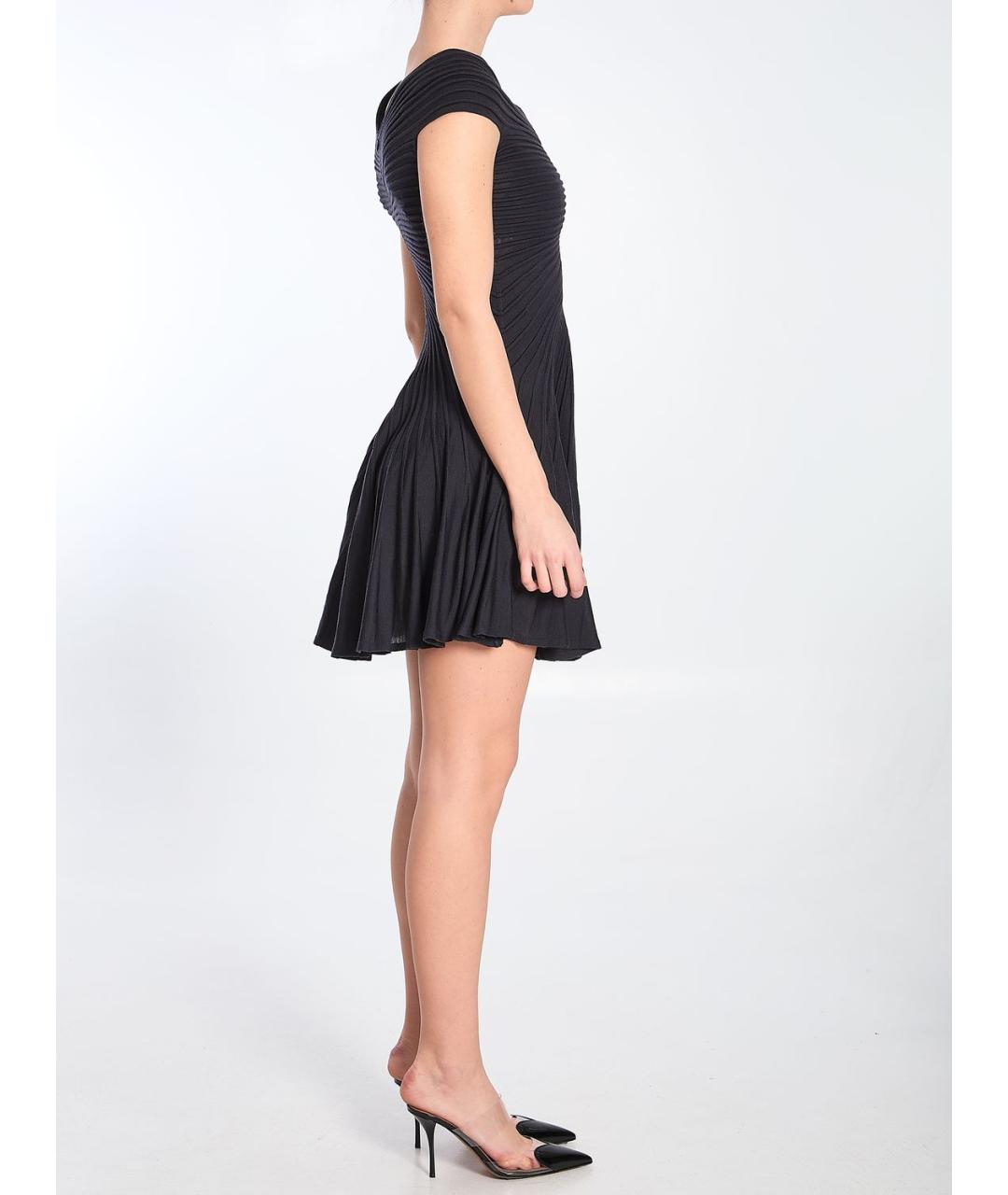ALAIA Черное шерстяное повседневное платье, фото 4