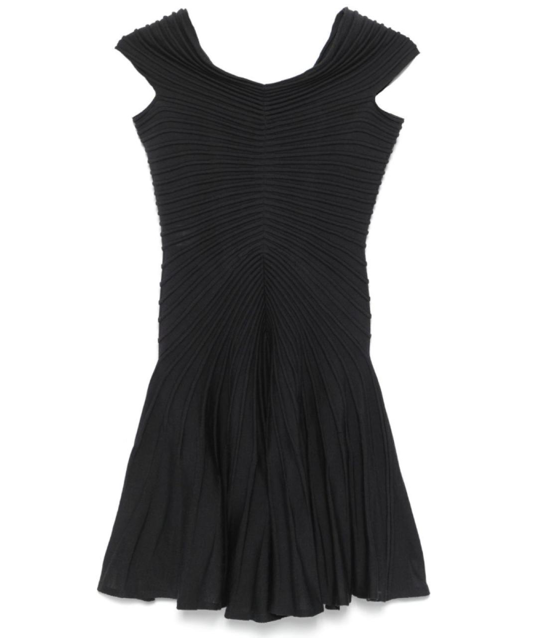 ALAIA Черное шерстяное повседневное платье, фото 1