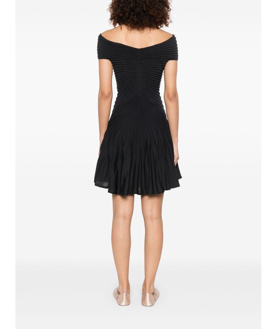 ALAIA Черное шерстяное повседневное платье, фото 6