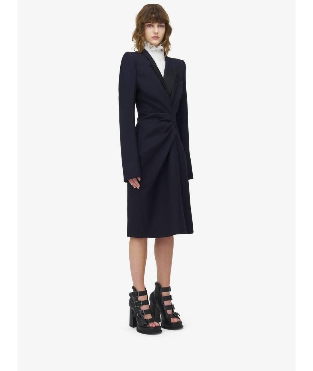 ALEXANDER MCQUEEN Черные кожаные босоножки, фото 5