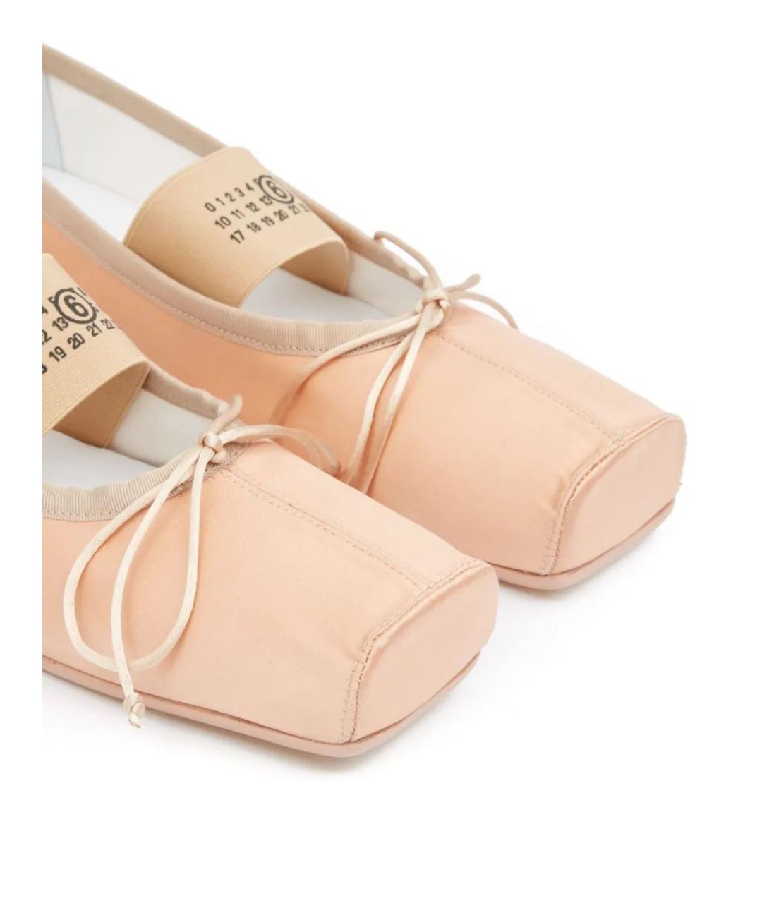 MM6 MAISON MARGIELA Розовые синтетические балетки, фото 5