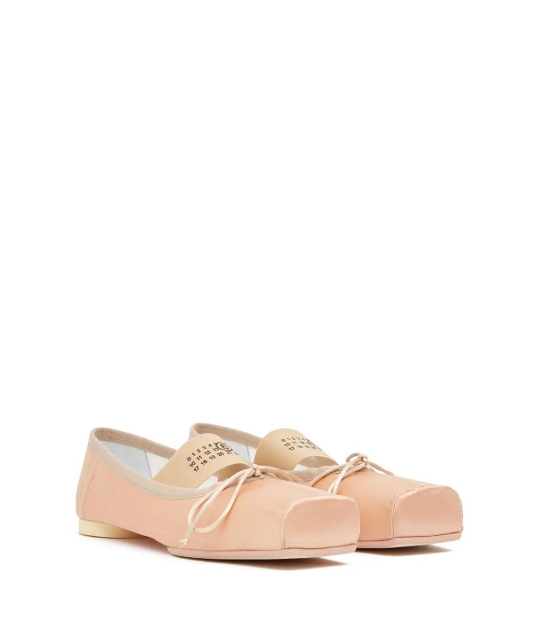 MM6 MAISON MARGIELA Розовые синтетические балетки, фото 2