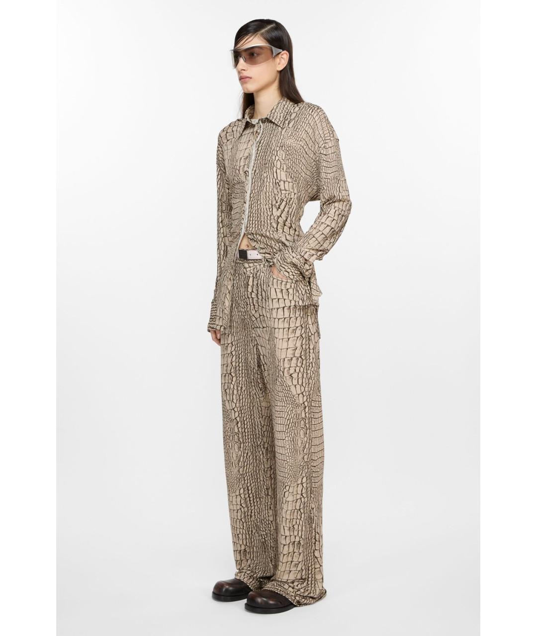 ACNE STUDIOS Коричневые кожаные сабо, фото 2