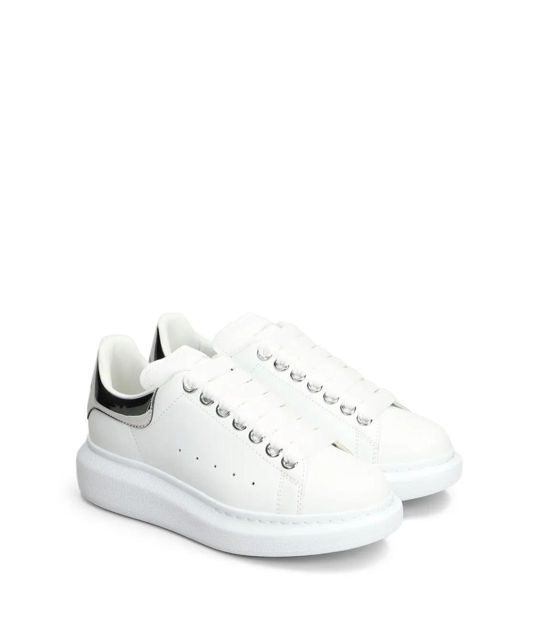 ALEXANDER MCQUEEN Белые кожаные кроссовки, фото 2