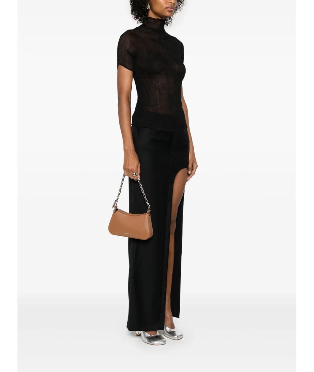 ALEXANDER MCQUEEN Коричневая кожаная сумка с короткими ручками, фото 2