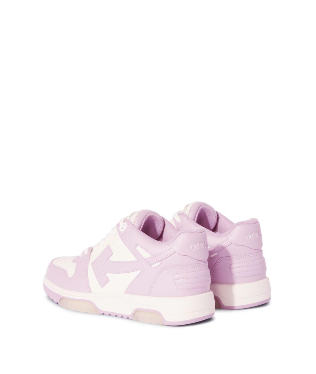 OFF-WHITE Фиолетовые кожаные кроссовки, фото 5