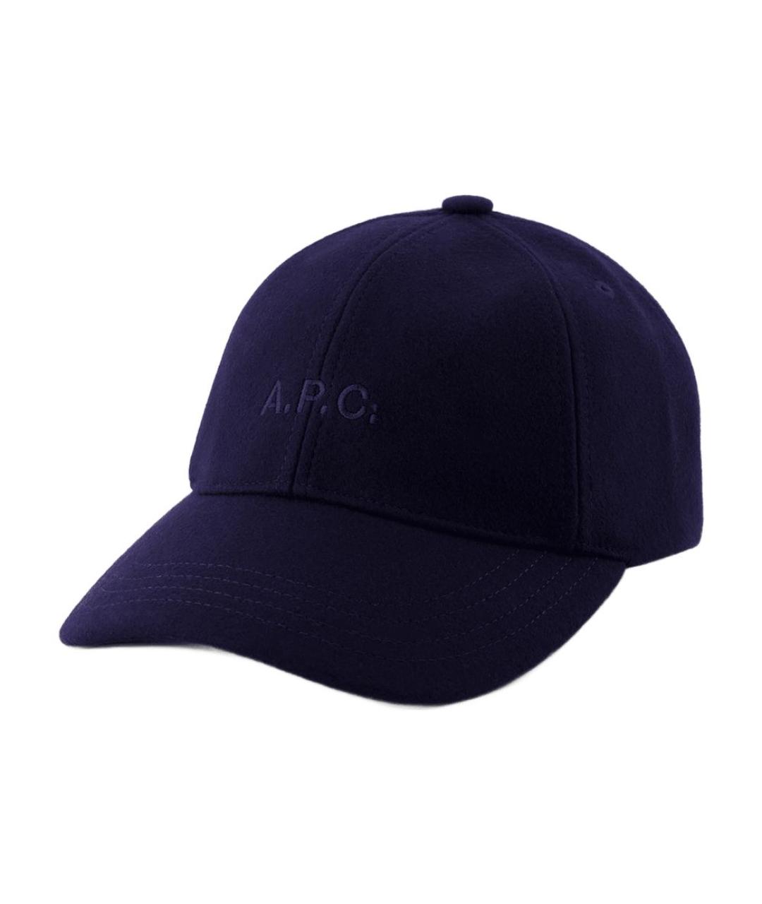 A.P.C. Темно-синяя хлопковая кепка, фото 1