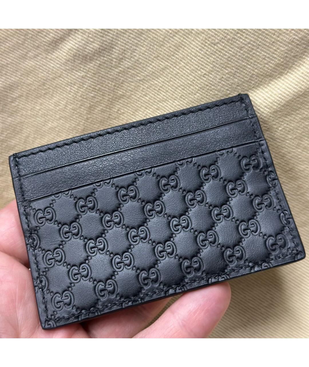 GUCCI Черный кожаный кардхолдер, фото 3