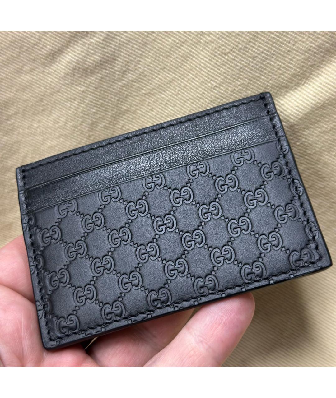 GUCCI Черный кожаный кардхолдер, фото 2