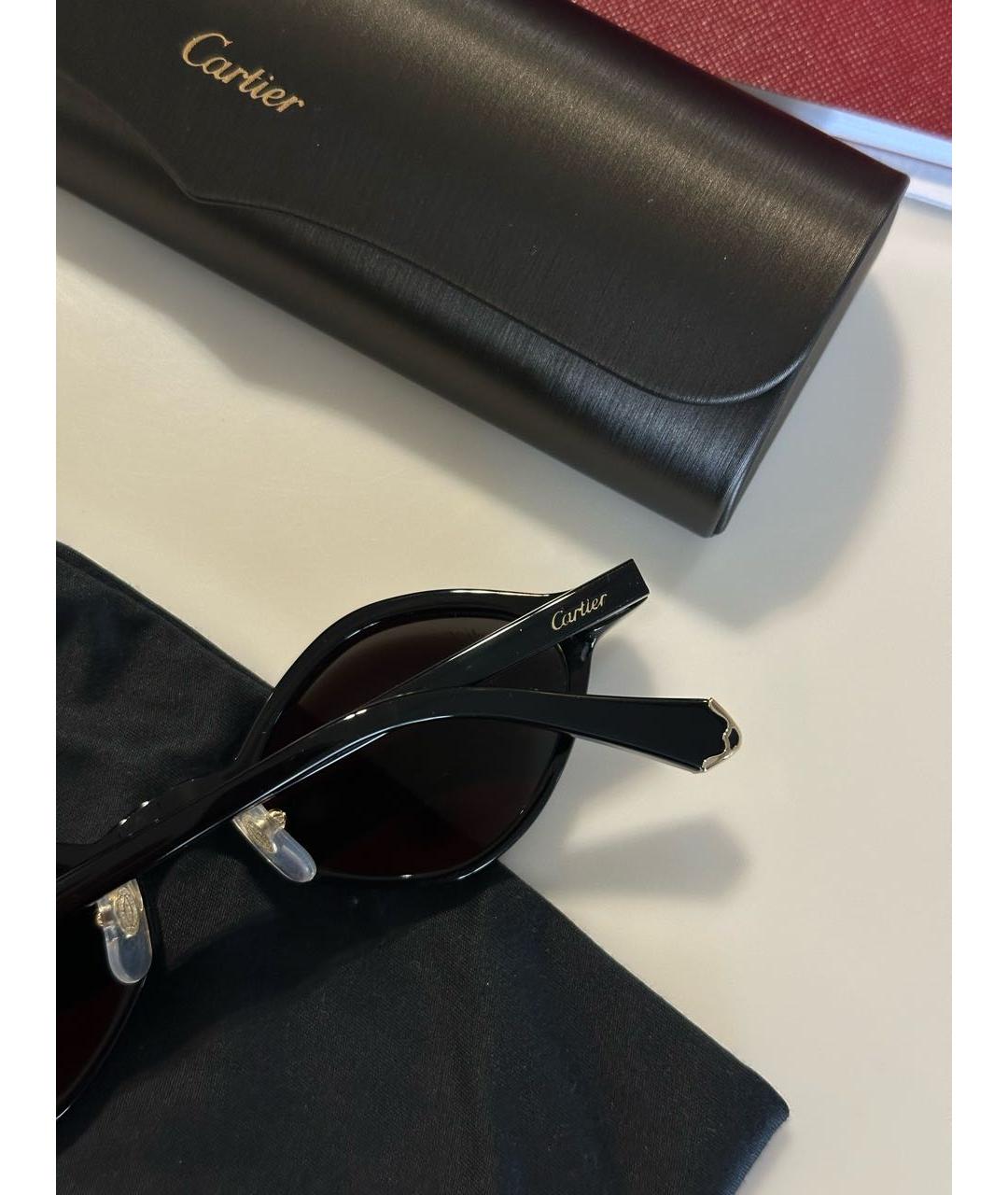 CARTIER Черные пластиковые солнцезащитные очки, фото 2