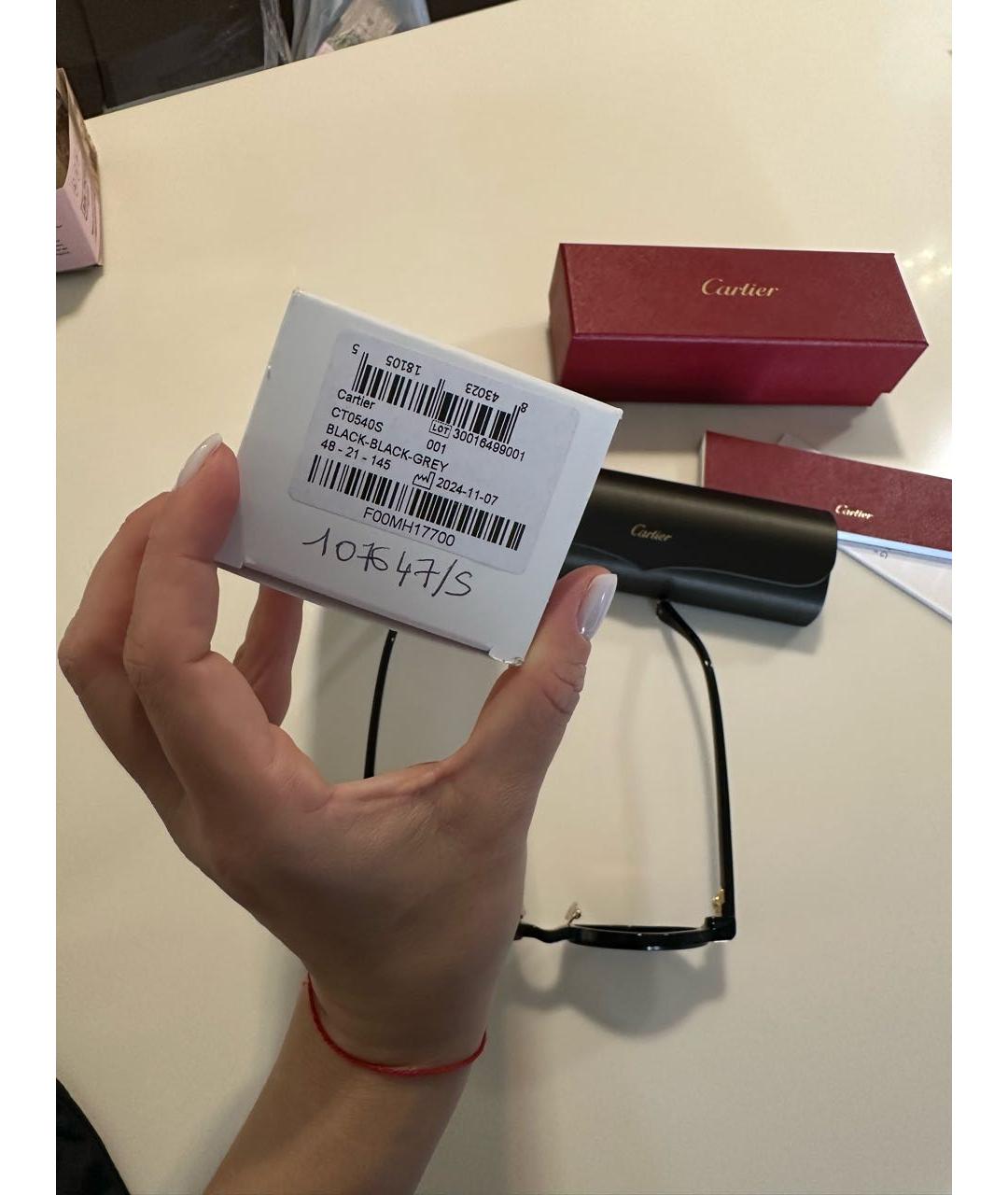 CARTIER Черные пластиковые солнцезащитные очки, фото 6