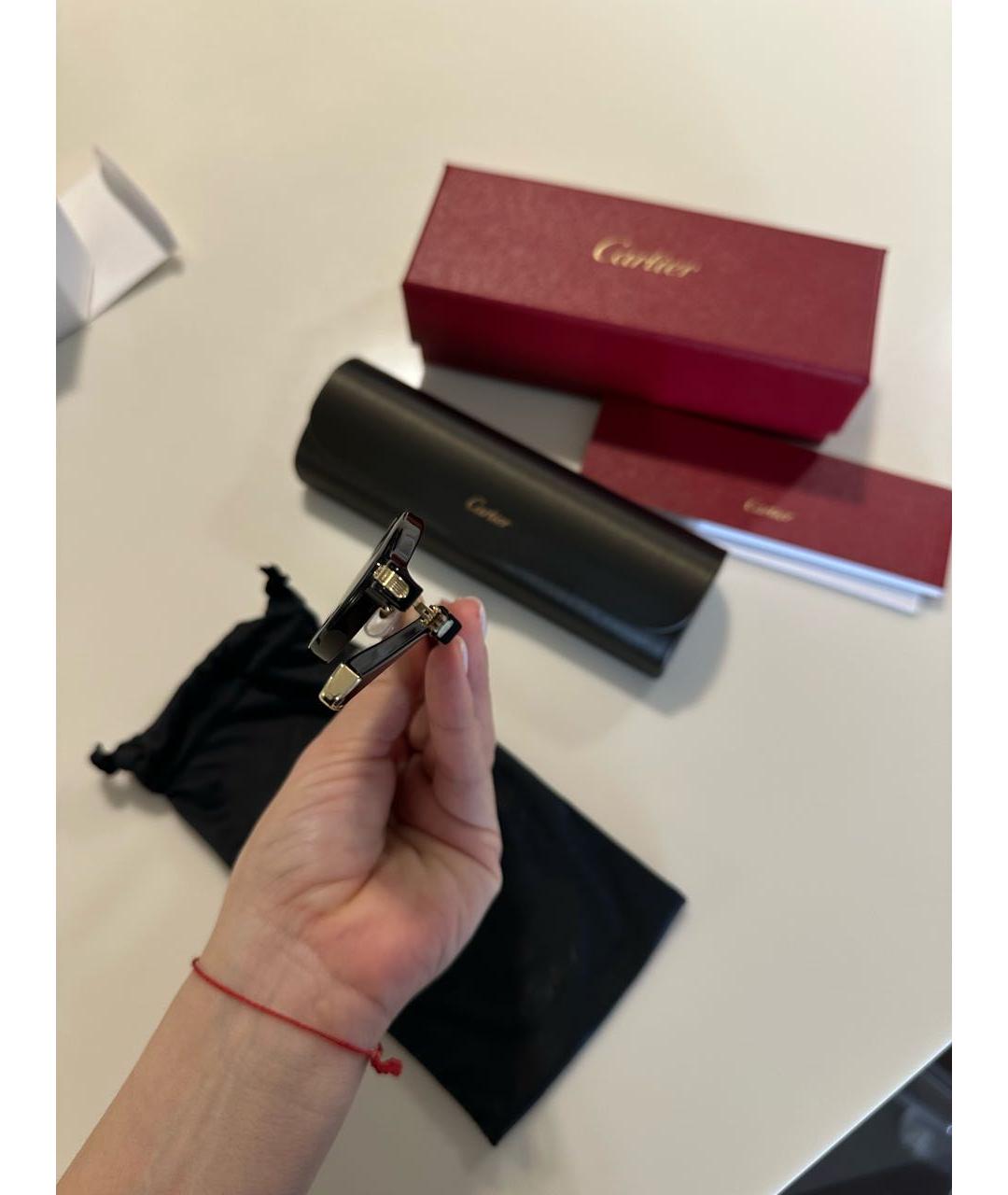 CARTIER Черные пластиковые солнцезащитные очки, фото 4