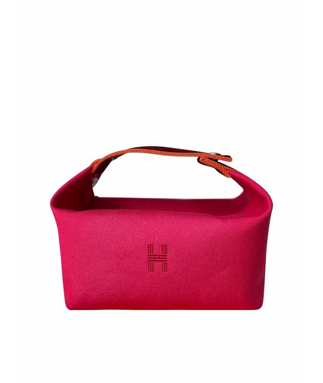 HERMES Фуксия хлопковая косметичка, фото 1
