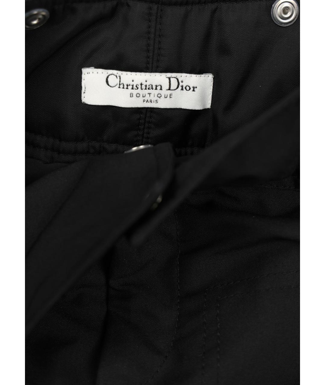 CHRISTIAN DIOR Черная полиэстеровая юбка мини, фото 3