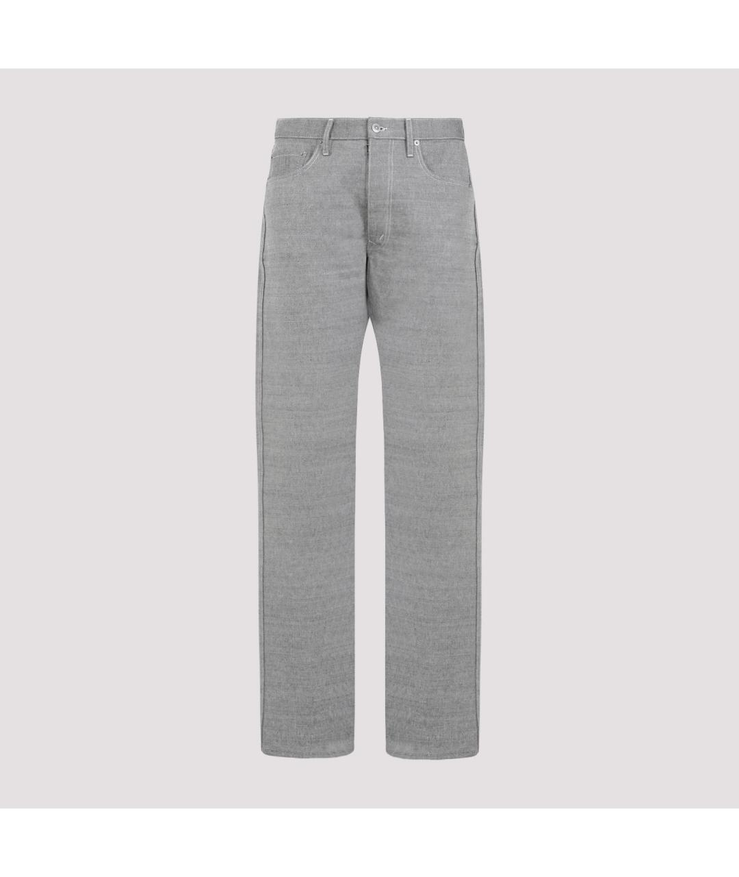 MAISON MARGIELA Серые хлопковые прямые джинсы, фото 2