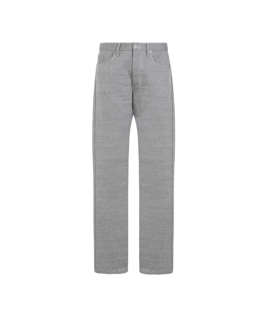 MAISON MARGIELA Серые хлопковые прямые джинсы, фото 1