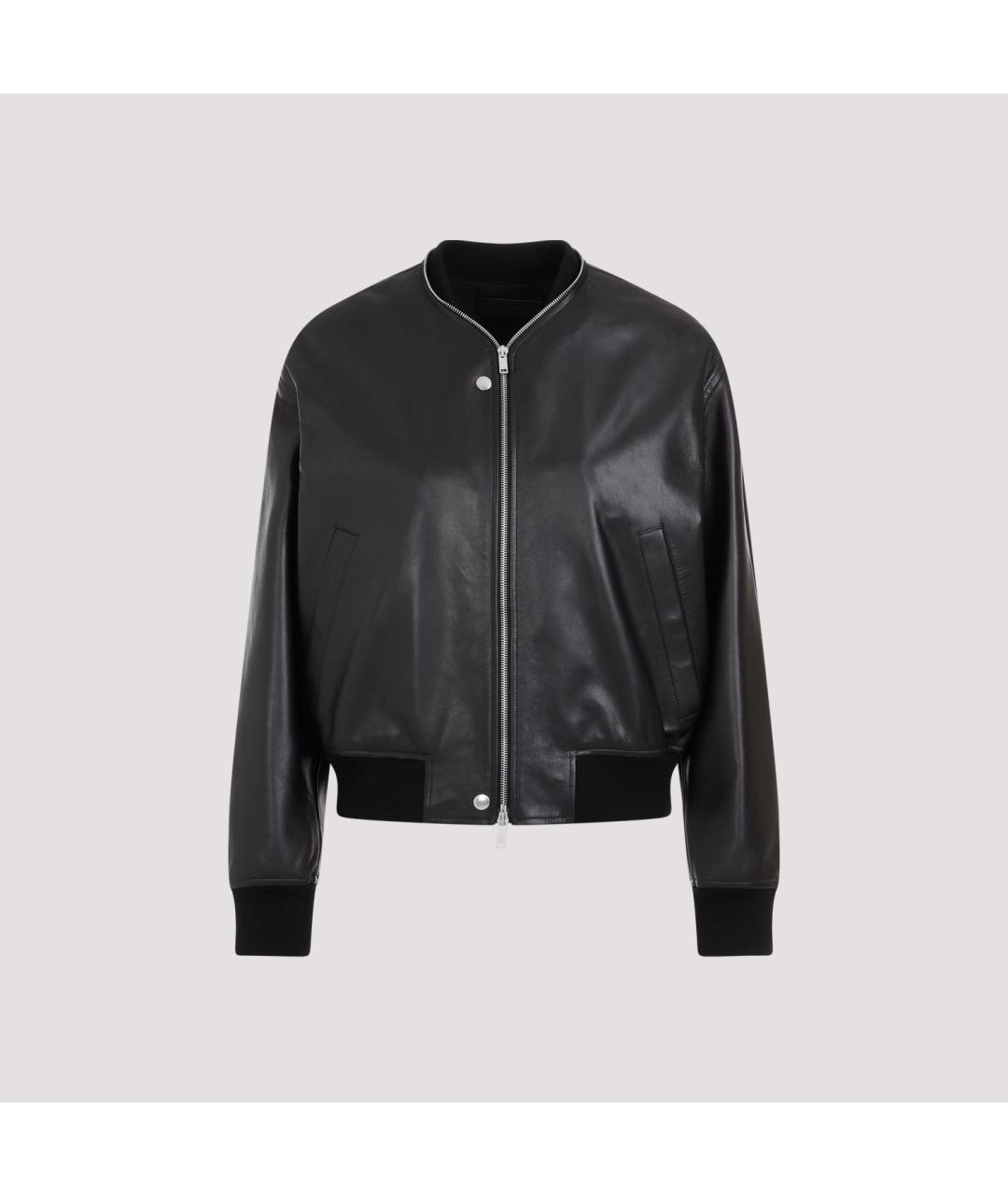 JIL SANDER Черная кожаная куртка, фото 2