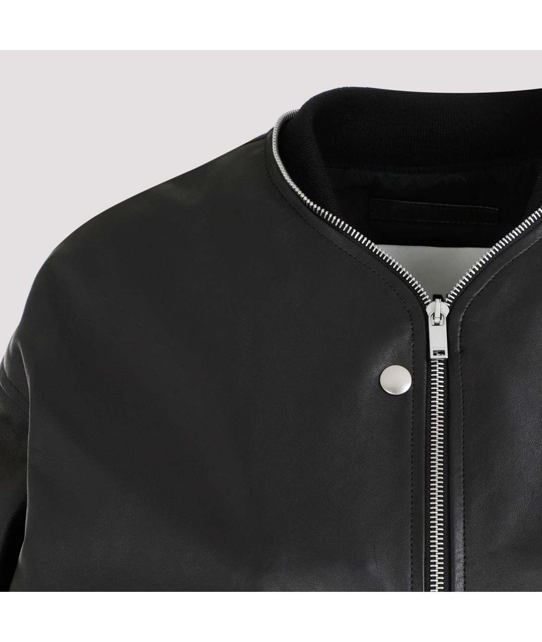 JIL SANDER Черная кожаная куртка, фото 5