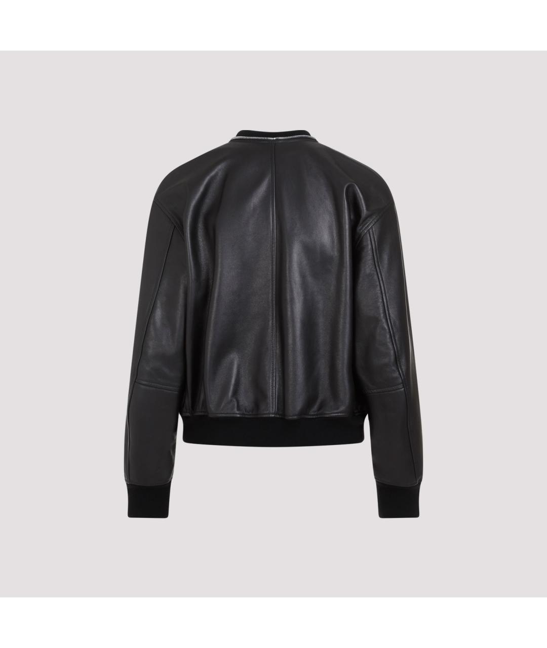 JIL SANDER Черная кожаная куртка, фото 3