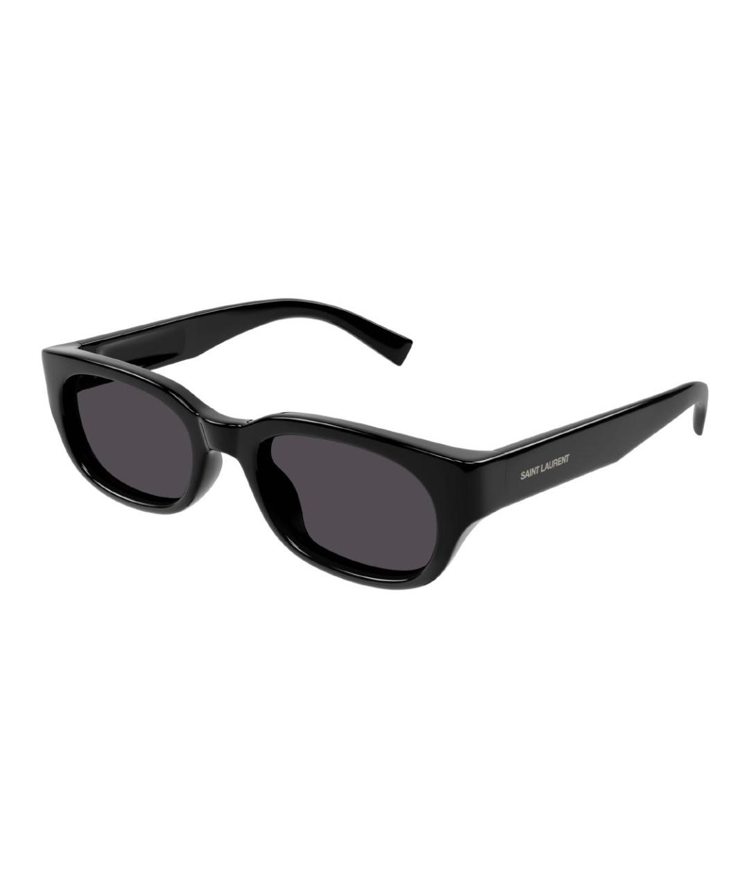 SAINT LAURENT Черные пластиковые солнцезащитные очки, фото 8