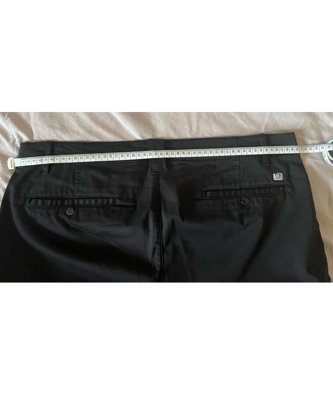 CP COMPANY Черные хлопко-эластановые повседневные брюки, фото 6