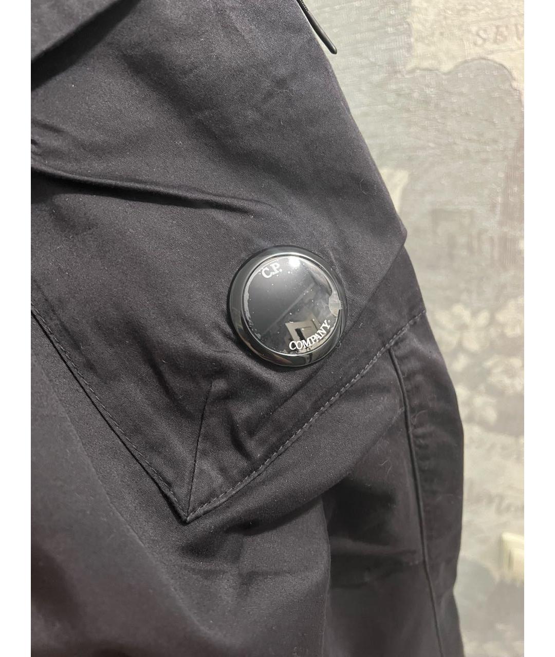 CP COMPANY Черные хлопко-эластановые повседневные брюки, фото 3