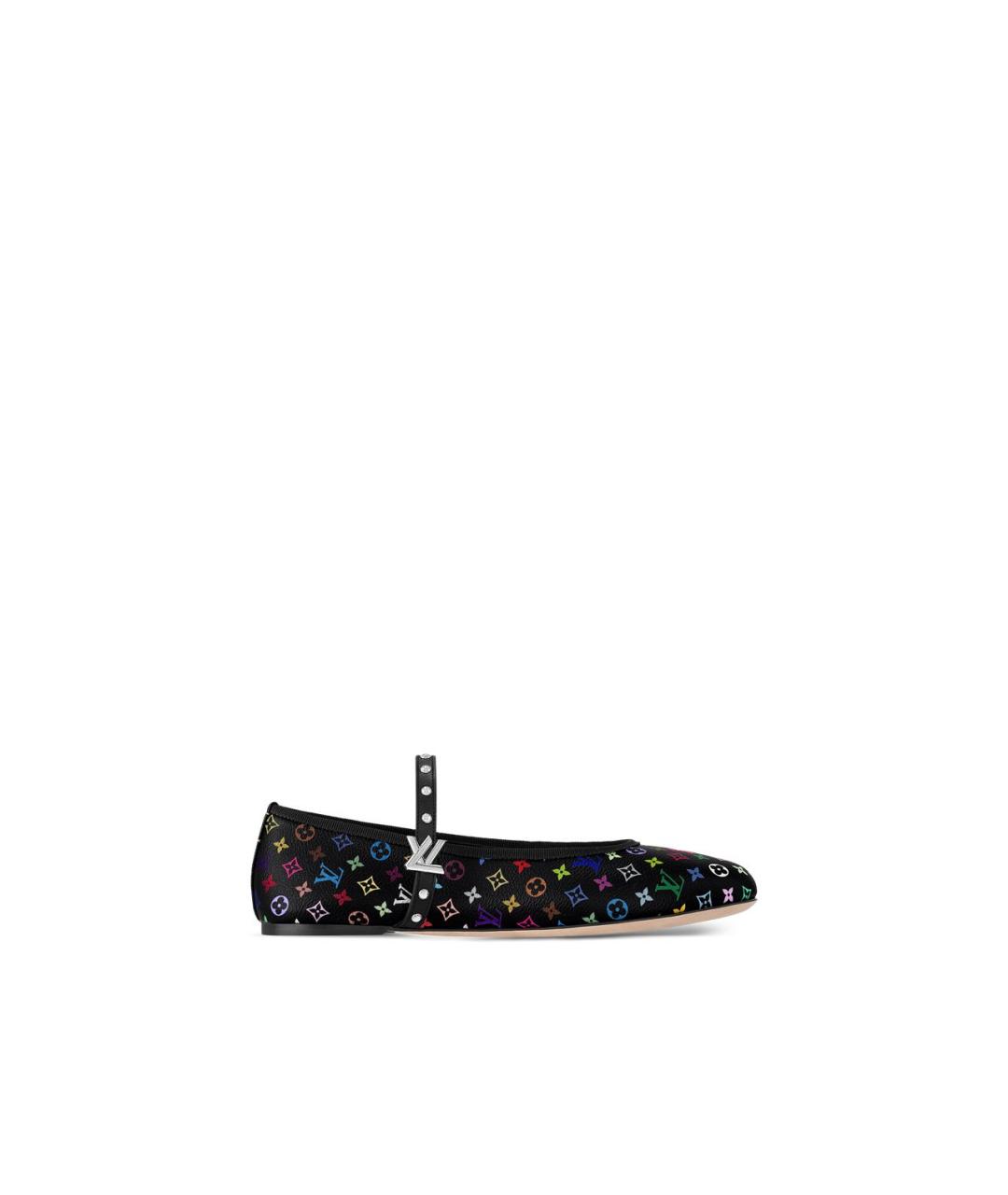 LOUIS VUITTON Черные кожаные балетки, фото 1
