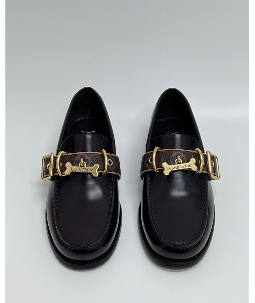 LOUIS VUITTON Черные кожаные лоферы, фото 2