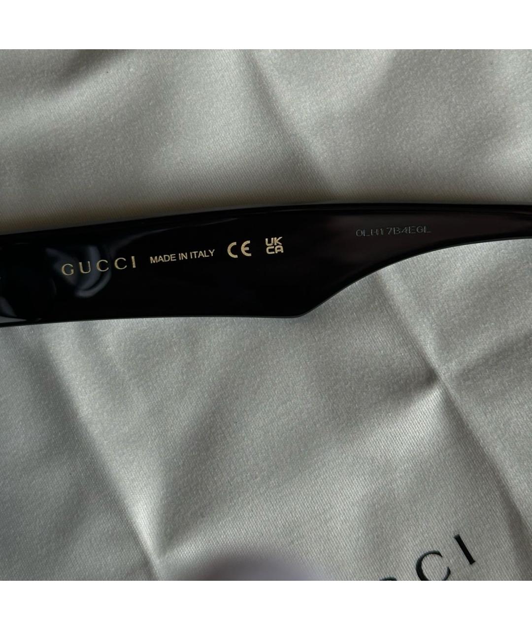 GUCCI Черные пластиковые солнцезащитные очки, фото 5