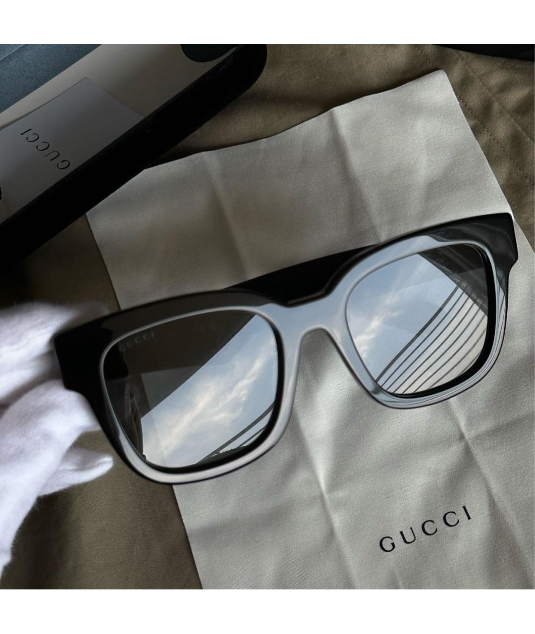 GUCCI Черные пластиковые солнцезащитные очки, фото 2