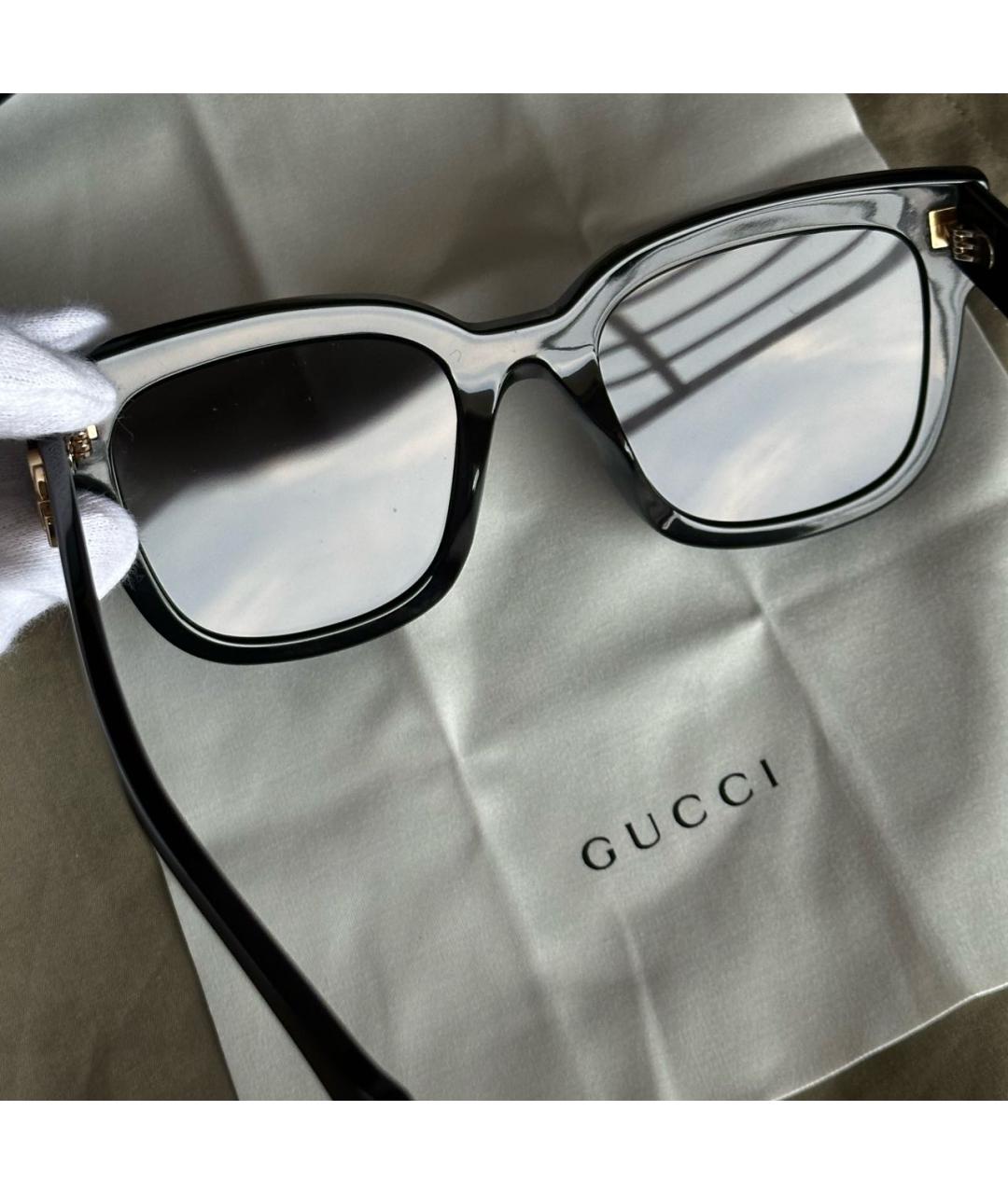 GUCCI Черные пластиковые солнцезащитные очки, фото 3