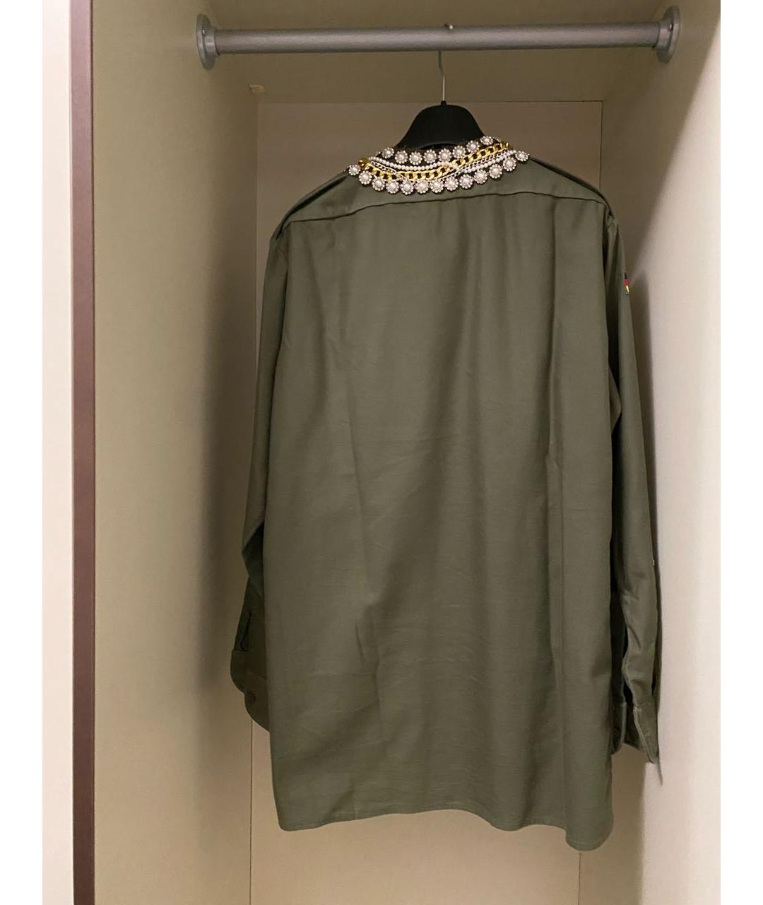 FORTE COUTURE Хаки хлопковая рубашка, фото 2