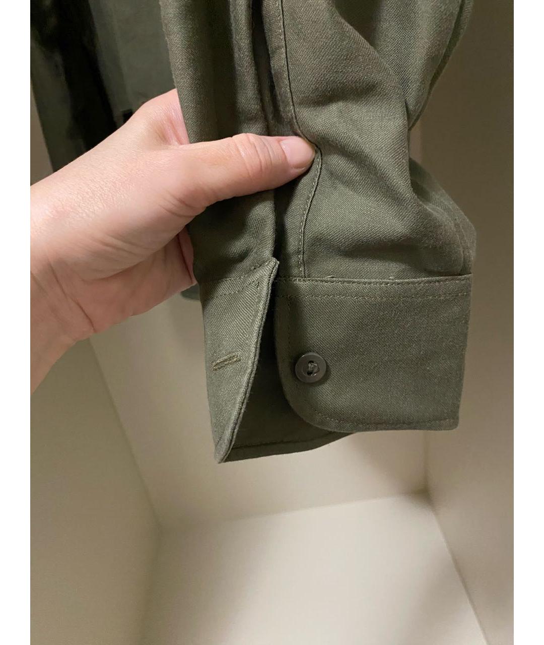 FORTE COUTURE Хаки хлопковая рубашка, фото 8