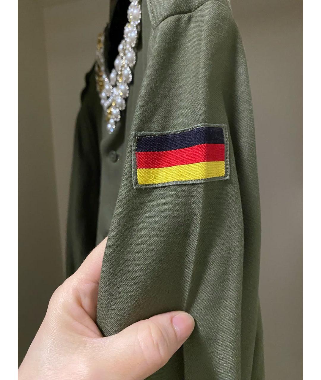 FORTE COUTURE Хаки хлопковая рубашка, фото 6