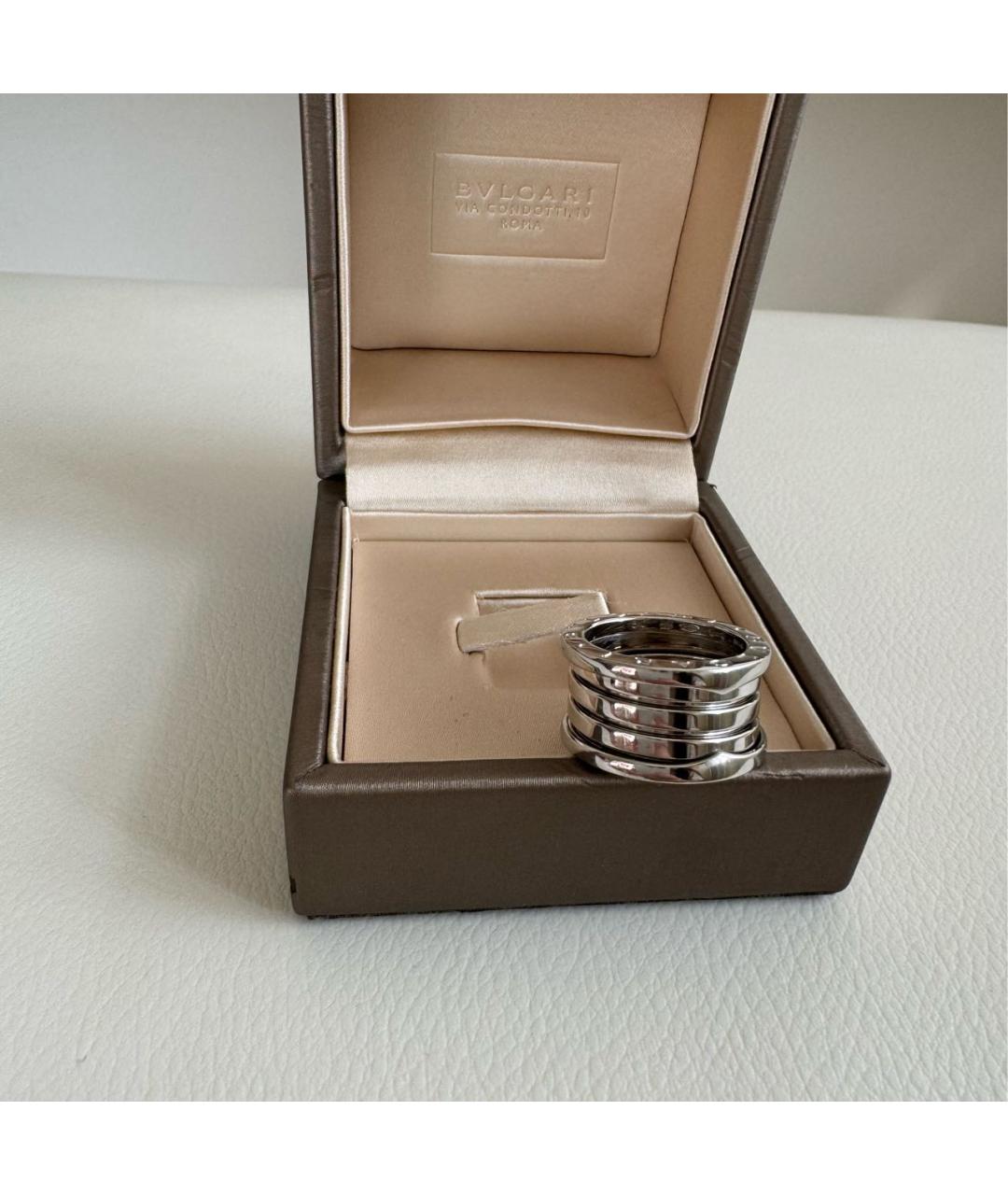 BVLGARI Серебряное кольцо из белого золота, фото 7